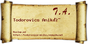 Todorovics Anikó névjegykártya
